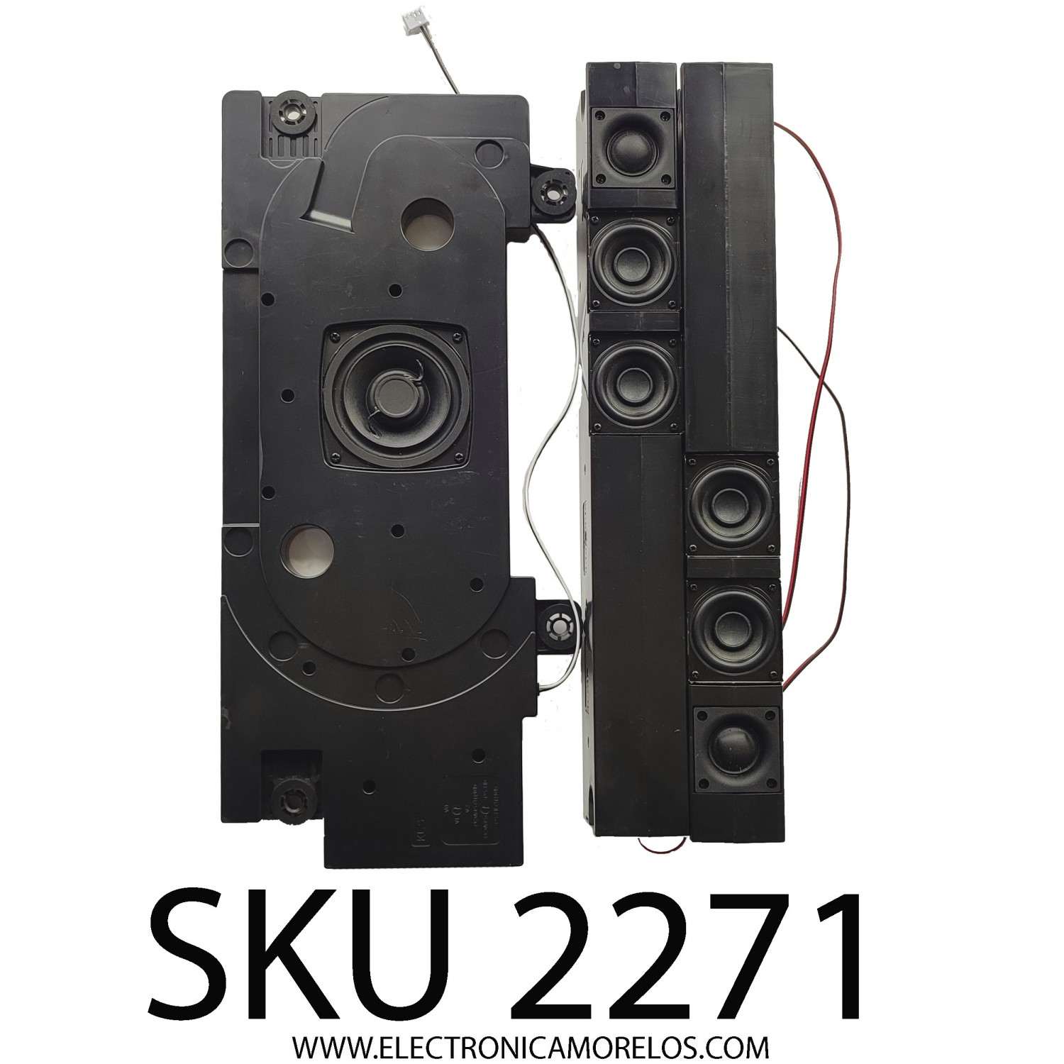 KIT DE BOCINAS PARA TV TCL / NUMERO DE PARTE 12302-500109 / 42-WDF380-XX3G-V0H / 6Ω 15W / BG040324-C1-X1-V0H / MODELO 98R754	